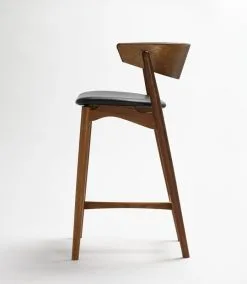 Sibast No 7 Bar Stool, 65 Cm, Smoked Oak - Black Leather -Stools Store 003 Sibast No 7 BAR 65 smoked black leather