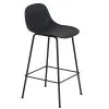Muuto Fiber Counter Stool With Backrest, 65 Cm, Tube Base, Black -Stools Store 10MuutoAW2017 HV