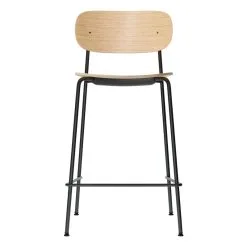 MENU Co Counter Chair 65,5 Cm, Black Steel - Oak