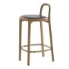 Woodnotes Siro+ Bar Stool 65 Cm, Oak - Black Leather -Stools Store 11SanFrancisco iso TH