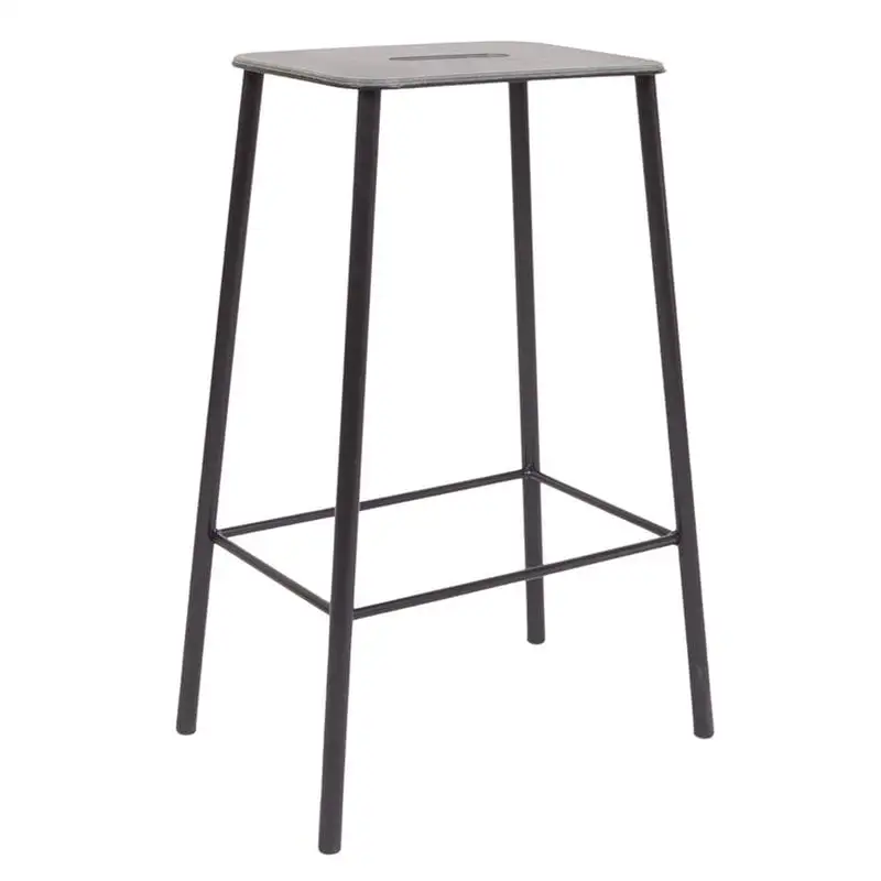 Frama Adam Stool, 65 Cm, Anthracite Leather - Matt Black 3 Frama Adam Stool, 65 Cm, Anthracite Leather - Matt Black