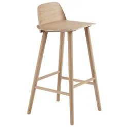 Muuto Nerd Bar Stool, 75 Cm, Oak