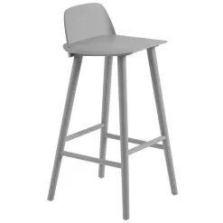 Muuto Nerd Bar Stool, 75 Cm, Grey