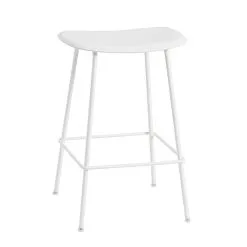 Muuto Fiber Counter Stool, 65 Cm, Tube Base, White