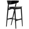 Sibast No 7 Bar Stool, 75 Cm, Black - Black Leather -Stools Store 13Sibast TH