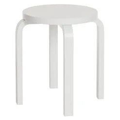 Artek Aalto Stool E60, Lacquered White