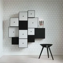 By Lassen ML42 Stool, 48 Cm, Black Stained Beech -Stools Store 16ByLassenSS2017 iso HV