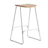 Normann Copenhagen Just Barstool 65 Cm, Without Back Rest, Oak - Chrome 1 Normann Copenhagen Just Barstool 65 Cm, Without Back Rest, Oak - Chrome -Stools Store 16NCchairs iso HV
