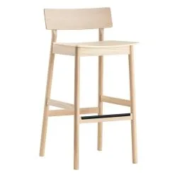 Woud Pause Counter Chair 2.0, 65 Cm, White Pigmented Oak