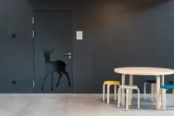 Artek Aalto Stool E60, Grey - Birch -Stools Store 1907372 Port school Biel CH interior3 master