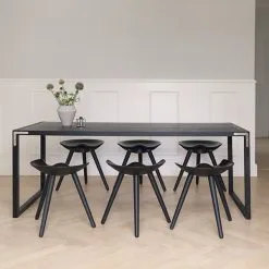 By Lassen ML42 Stool, 48 Cm, Black Stained Beech -Stools Store 19ByLassenSS2017 iso HV