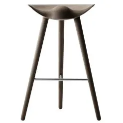 By Lassen ML42 Bar Stool, 77 Cm, Brown Oiled Oak - Steel