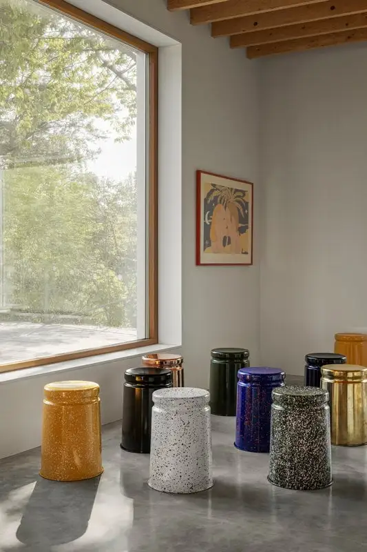 Hem Last Stool, Black - White Splatter 5 Hem Last Stool, Black - White Splatter - Image 3