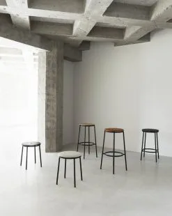 Normann Copenhagen Circa Stool, Black Steel - Black Oak -Stools Store 2021 Circa Stool Group 06