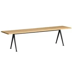 HAY Pyramid Bench 12, Black - Lacquered Oak