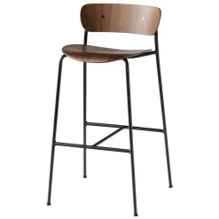 &Tradition Pavilion AV7 / AV9 Bar Stool, Lacquered Walnut