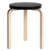 Artek Aalto Stool 60, Black - Birch -Stools Store 21 Artek91 20 TH