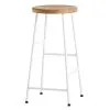 HAY Cornet Bar Stool, Low, Cream White - Oiled Oak -Stools Store 2208Hay2018 TH