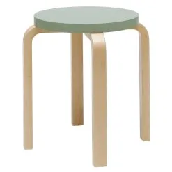 Artek Aalto Stool E60, Green - Birch