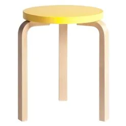 Artek Aalto Stool 60, Yellow - Birch