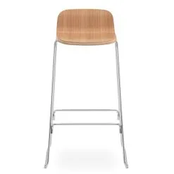 Normann Copenhagen Just Barstool 75 Cm, With Back Rest, Oak - Chrome 7 Normann Copenhagen Just Barstool 75 Cm, With Back Rest, Oak - Chrome -Stools Store 26Chairs iso HV