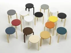 Artek Aalto Stool 60, Red - Birch -Stools Store 2845213 Stool 60 Group colour core collection master 2