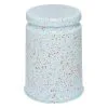 Hem Last Stool, Light Blue - Orange Splatter -Stools Store 30565 Last Stool Light Blue Orange Red Splatter 01