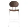 Sibast Piet Hein Counter Stool 65 Cm, Chrome - Lacquered Walnut -Stools Store 354Sibast AK