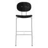 Sibast Piet Hein Bar Stool 75 Cm, Chrome - Black Lacquered Oak -Stools Store 355Sibast AK