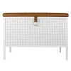 Maze Frank Storage Bench, White - Cognac -Stools Store 38 Maze 20 TH