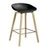HAY About A Stool AAS32 Eco, 65 Cm, Lacquered Oak - Black -Stools Store 405Hay AK