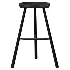 Form & Refine Shoemaker Chair No. 78 Bar Stool, Black Beech