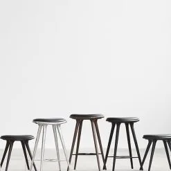 Mater High Stool, 69 Cm, Black Stained Beech -Stools Store 49Mater iso HV