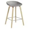 HAY About A Stool AAS32, 65 Cm, Soaped Oak - Concrete Grey -Stools Store 49 Hay 20 TH