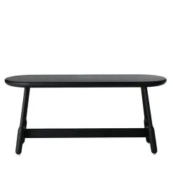 Massproductions Albert Bench, Black Stained Oak