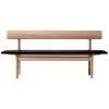 Fredericia Mogensen 3171 Bench, Oiled Oak - Black Leather -Stools Store 4 Fredericia 21 TH