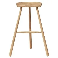 Form & Refine Shoemaker Chair No. 78 Bar Stool, White Oiled Oak
