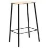 Frama Adam Stool, 65 Cm, Natural Leather - Matt Black -Stools Store 50Frama18 iso TH