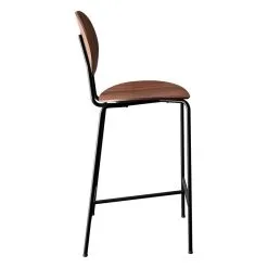 Sibast Piet Hein Counter Stool 65 Cm, Black - Lacquered Walnut -Stools Store 5230400 001 Piet Hein Stol Bar 65 Walnut Side