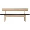 Fredericia Mogensen 3171 Bench, Soaped Oak - Black Leather -Stools Store 5 Fredericia 21 TH
