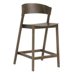 Muuto Cover Counter Stool, 65 Cm, Stained Dark Brown