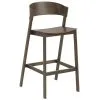 Muuto Cover Bar Stool, 75 Cm, Stained Dark Brown