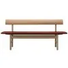 Fredericia Mogensen 3171 Bench, Oiled Oak - Burnt Sienna Leather Leather -Stools Store 6 Fredericia 21 TH