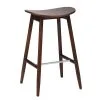 Massproductions Icha Bar Stool, 65 Cm, Walnut Stained Beech -Stools Store 7Icha HV