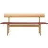 Fredericia Mogensen 3171 Bench, Soaped Oak - Burnt Sienna Leather -Stools Store 7 Fredericia 21 TH