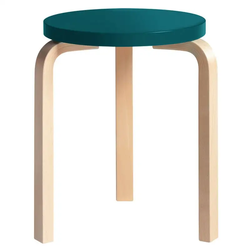Artek Aalto Stool 60, Petrol - Birch 3 Artek Aalto Stool 60, Petrol - Birch
