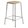 HAY Soft Edge 80 Bar Stool 65 Cm, Soft Grey - Lacquered Oak -Stools Store 81Hay 21 TH