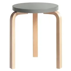 Artek Aalto Stool 60, Grey - Birch