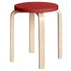 Artek Aalto Stool E60, Red - Birch 1 Artek Aalto Stool E60, Red - Birch -Stools Store 823Artek iso19 TH