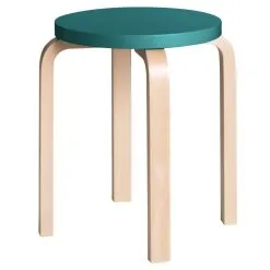 Artek Aalto Stool E60, Petrol - Birch